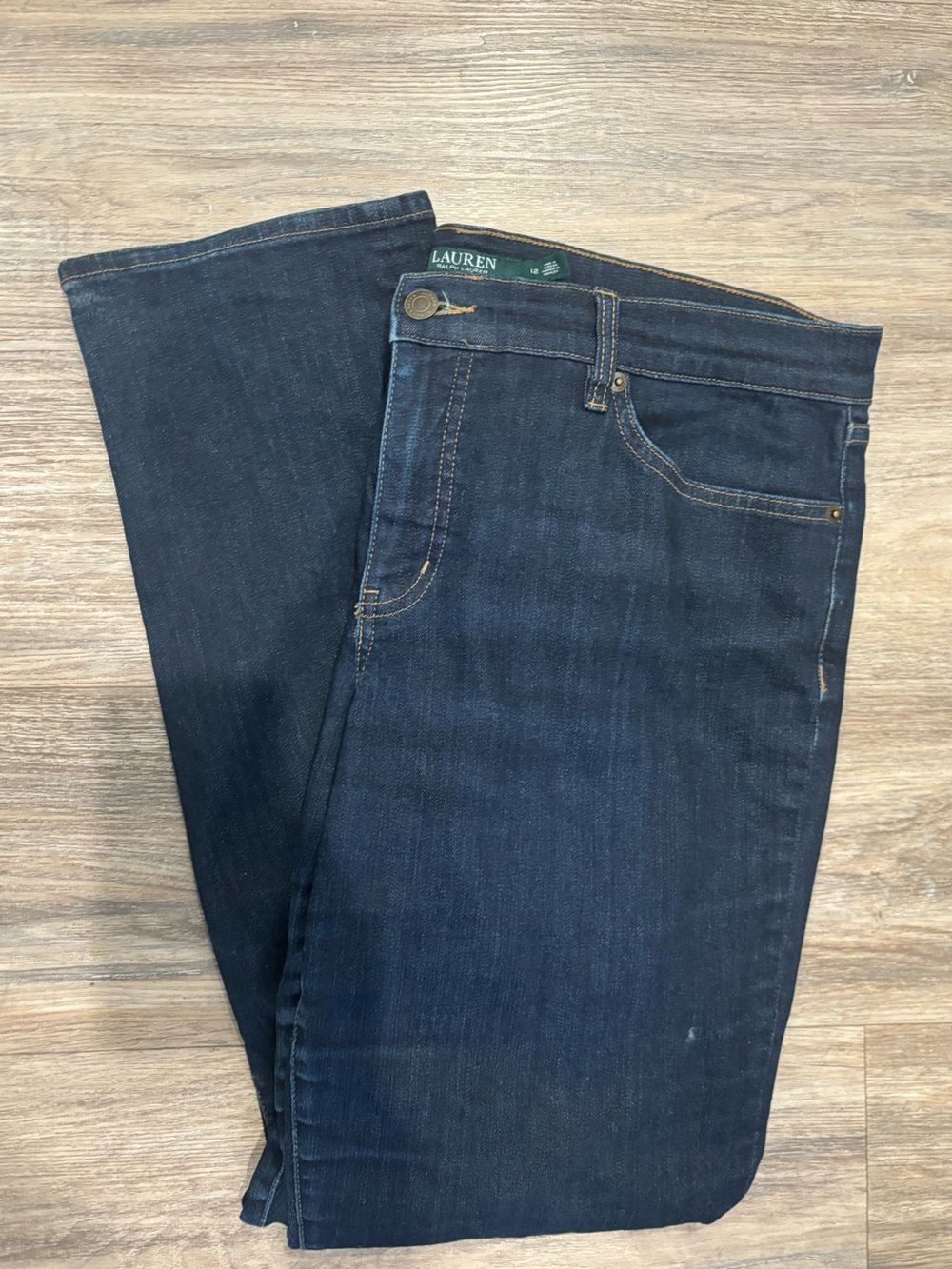 Lauren Ralph Lauren Dark Wash Straight Jeans Size 12